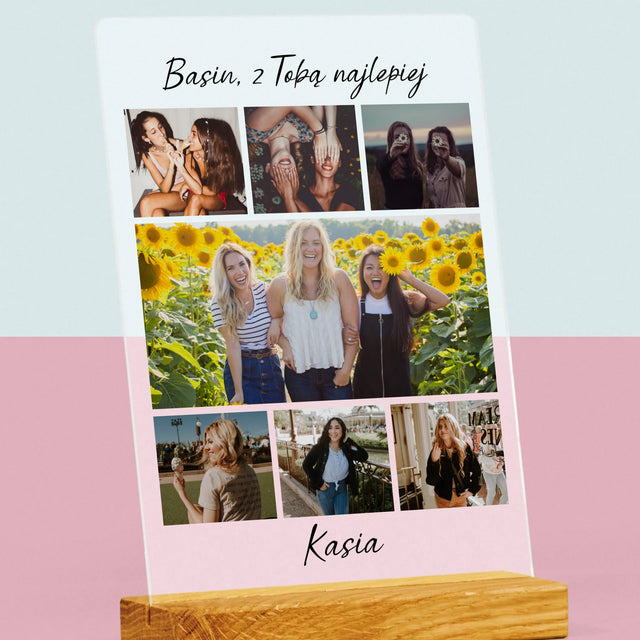 Fotokolaż: Najlepsza Przyjaciółka - Wydruk Na Szkle Akrylowym