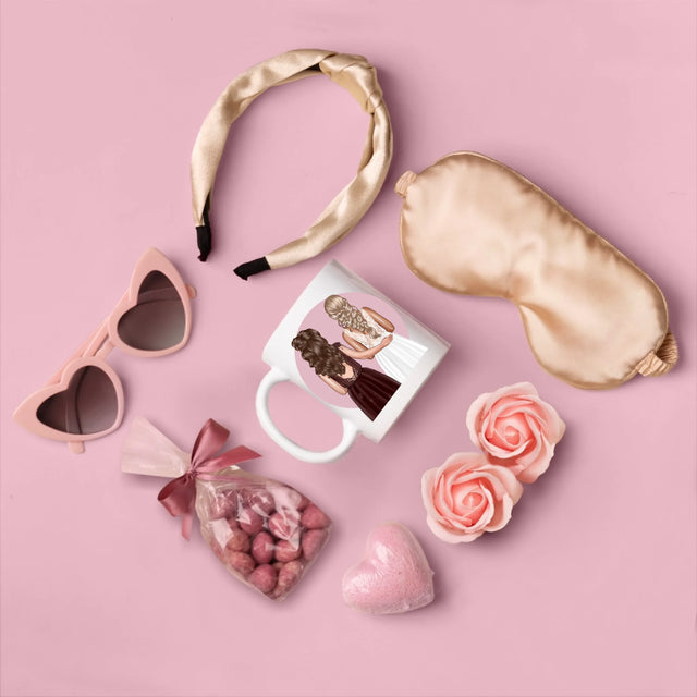 Kreator Postaci: Najlepsza Świadkowa - Zestaw prezentowy z kubkiem i satynową opaską