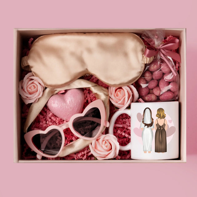 Kreator Postaci: Świadkowa - Zestaw prezentowy z kubkiem i satynową opaską