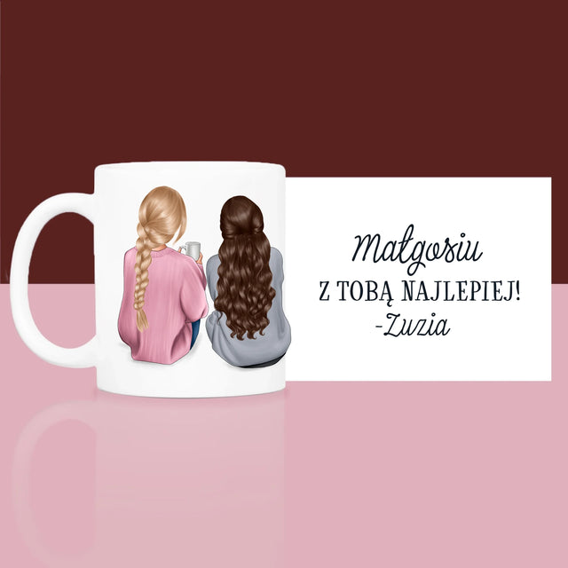 Kreator Postaci: Przyjaciółki - Zestaw prezentowy z kubkiem i satynową opaską