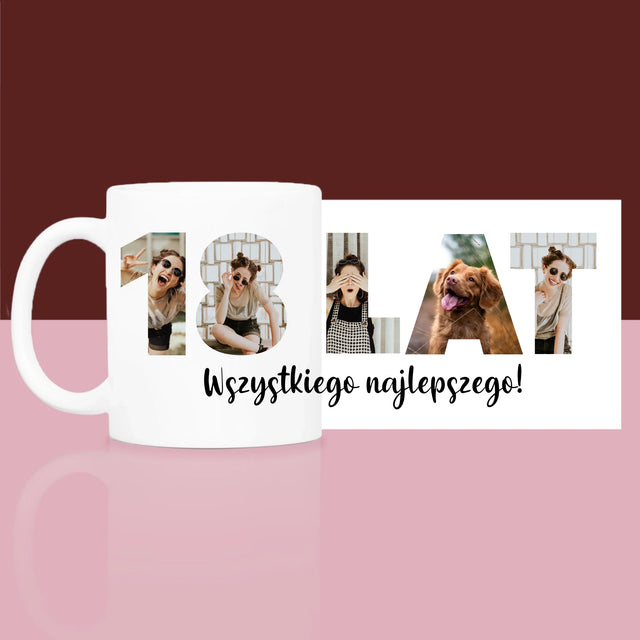 Słowo Ze Zdjęć: 18 Lat - Zestaw prezentowy z kubkiem i satynową opaską