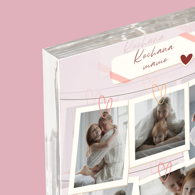 Fotokolaż: Kocham Cię Mamo - Blok Akrylowy z Nadrukiem