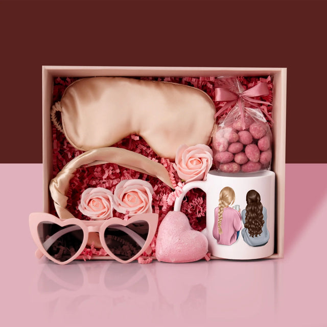 Kreator Postaci: Przyjaciółki - Zestaw prezentowy z kubkiem i satynową opaską