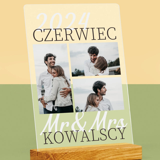 Fotokolaż: Mr&Mrs Data - Wydruk Na Szkle Akrylowym