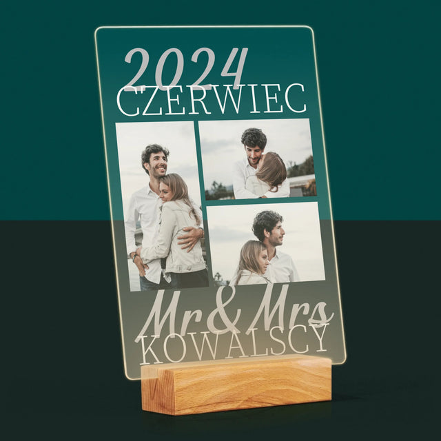 Fotokolaż: Mr&Mrs Data - Wydruk Na Szkle Akrylowym