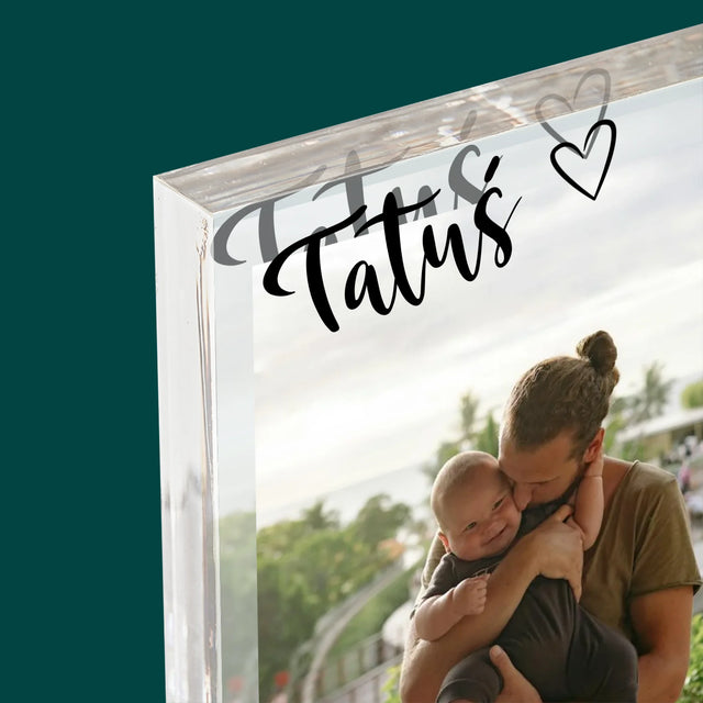 Zdjęcie I Podpis: Pierwszy Dzień Tatusia - Blok Akrylowy z Nadrukiem