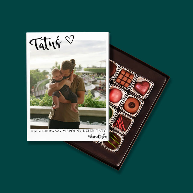 Zdjęcie I Podpis: Pierwszy Dzień Tatusia - Personalizowane Praliny