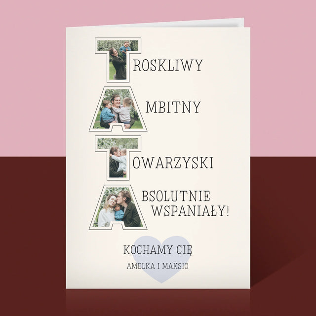 Słowo Ze Zdjęć: Dlaczego Kocham Tatę - Kartka Z Życzeniami