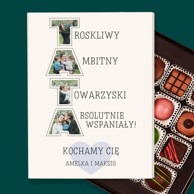 Słowo Ze Zdjęć: Dlaczego Kocham Tatę - Personalizowane Praliny