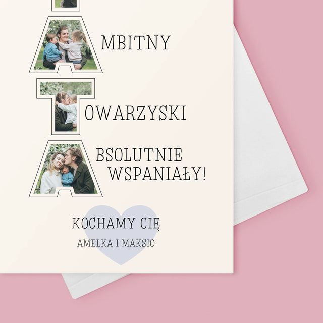 Słowo Ze Zdjęć: Dlaczego Kocham Tatę - Kartka Z Życzeniami