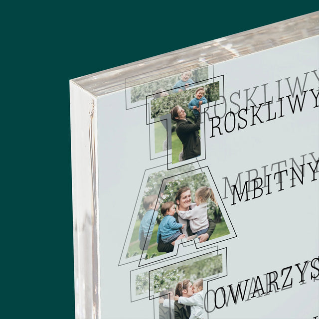 Słowo Ze Zdjęć: Dlaczego Kocham Tatę - Blok Akrylowy z Nadrukiem