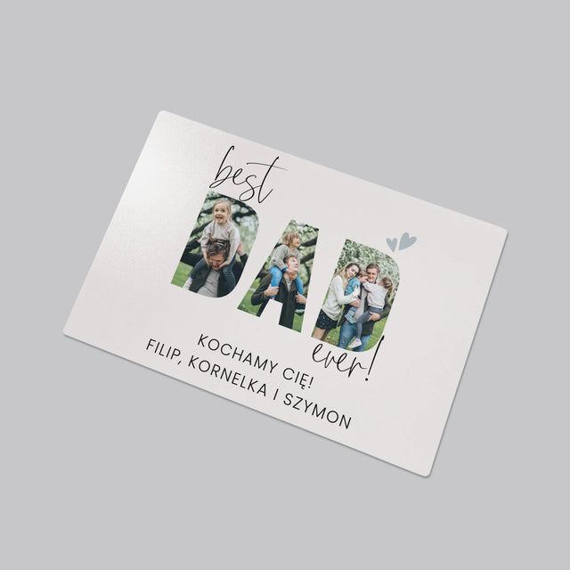 Słowo Ze Zdjęć: Best Dad Ever Z Podpisem - Podkładka Na Biurko