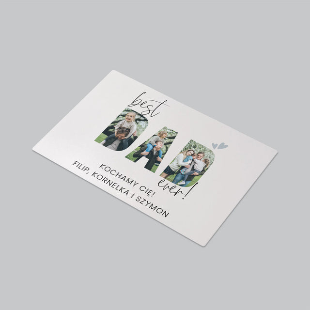 Słowo Ze Zdjęć: Best Dad Ever Z Podpisem - Podkładka Na Biurko