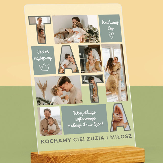 Fotokolaż: Tata Kafelki - Wydruk Na Szkle Akrylowym