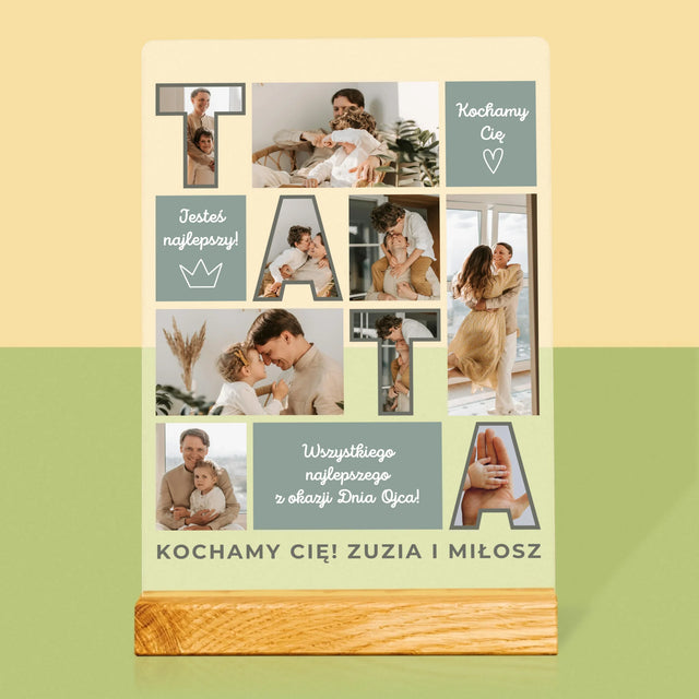 Fotokolaż: Tata Kafelki - Wydruk Na Szkle Akrylowym