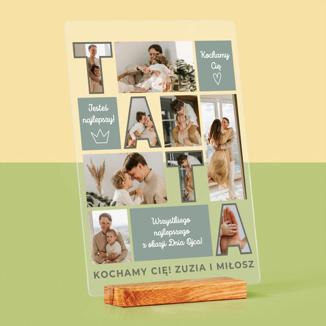 Fotokolaż: Tata Kafelki - Wydruk Na Szkle Akrylowym