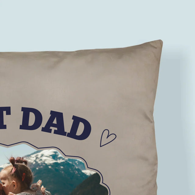 Zdjęcie I Podpis: Best Dad Established - Poduszka z Nadrukiem