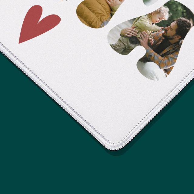 Zdjęcie I Podpis: Najlepszy Tata Serce - Podkładka Pod Myszkę