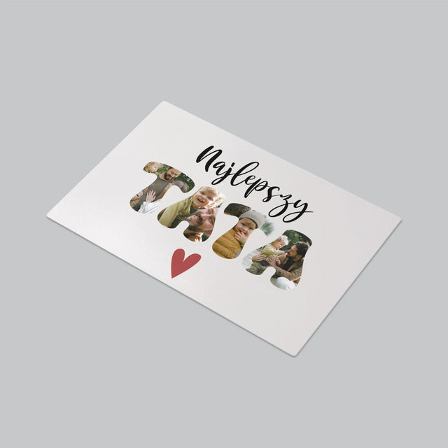 Zdjęcie I Podpis: Najlepszy Tata Serce - Podkładka Na Biurko