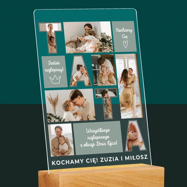 Fotokolaż: Tata Kafelki - Wydruk Na Szkle Akrylowym