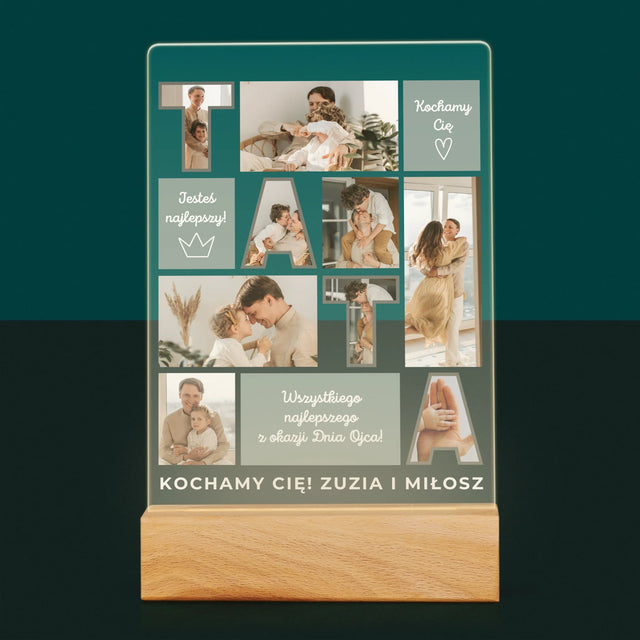 Fotokolaż: Tata Kafelki - Wydruk Na Szkle Akrylowym