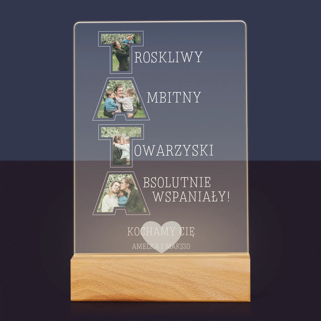 Słowo Ze Zdjęć: Dlaczego Kocham Tatę - Wydruk Na Szkle Akrylowym