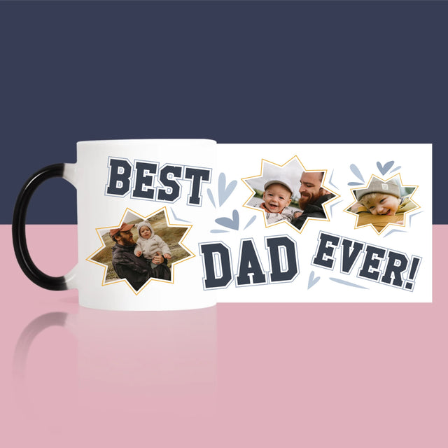 Fotokolaż: Best Dad Ever Gwiazdy - Kubek z Nadrukiem