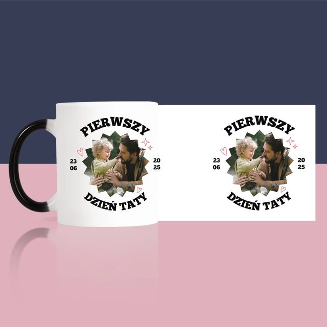 Zdjęcie I Podpis: Pierwszy Dzień Taty Razem - Kubek z Nadrukiem