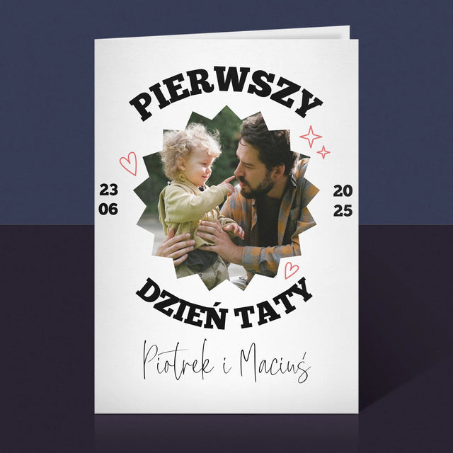 Zdjęcie I Podpis: Pierwszy Dzień Taty Razem - Kartka Zdrapka