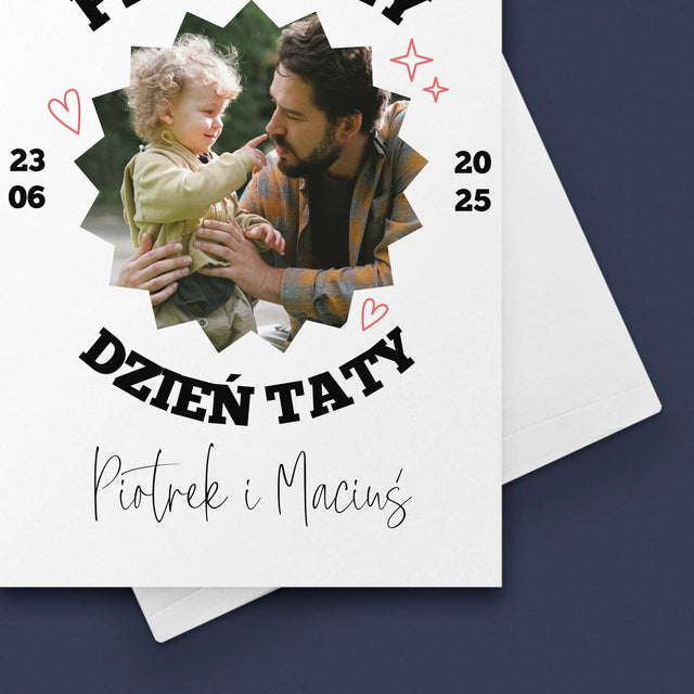 Zdjęcie I Podpis: Pierwszy Dzień Taty Razem - Kartka Zdrapka