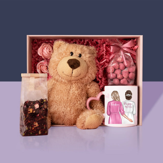 Kreator Postaci: Czy Zostaniesz Moją Świadkową - Zestaw Prezentowy z Kubkiem, Misiem i Słodkościami