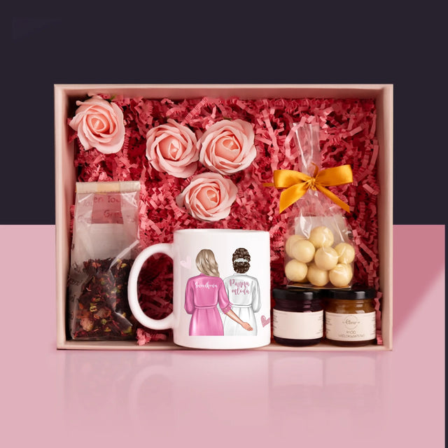 Kreator Postaci: Czy Zostaniesz Moją Świadkową - Zestaw prezentowy z kubkiem, herbatą i słodkościami