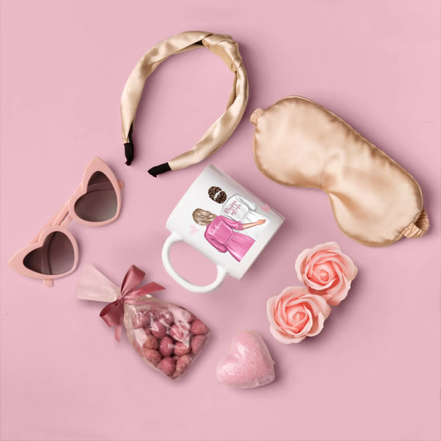 Kreator Postaci: Czy Zostaniesz Moją Świadkową - Zestaw prezentowy z kubkiem i satynową opaską