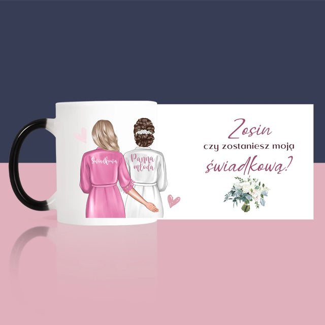 Kreator Postaci: Czy Zostaniesz Moją Świadkową - Kubek z Nadrukiem