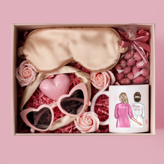 Kreator Postaci: Czy Zostaniesz Moją Świadkową - Zestaw prezentowy z kubkiem i satynową opaską