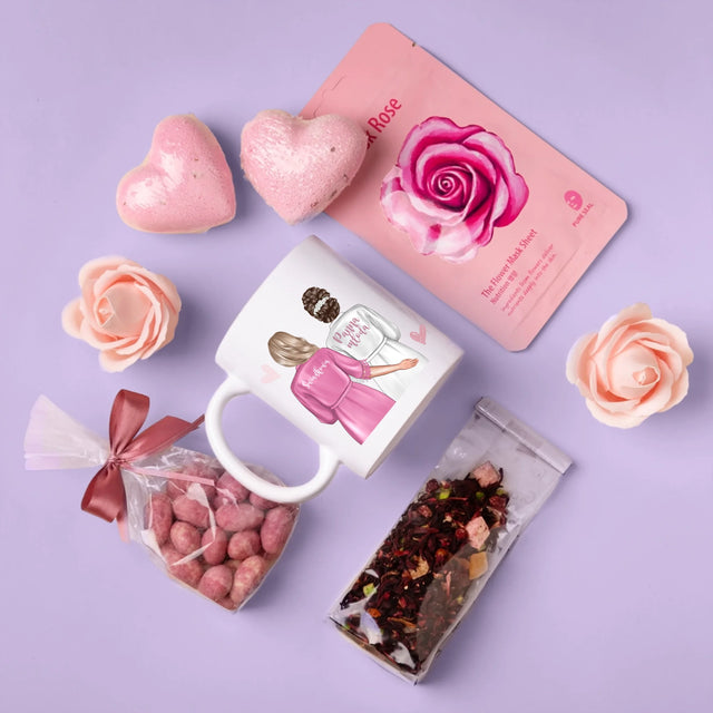 Kreator Postaci: Czy Zostaniesz Moją Świadkową - Zestaw prezentowy z kubkiem i różanym spa