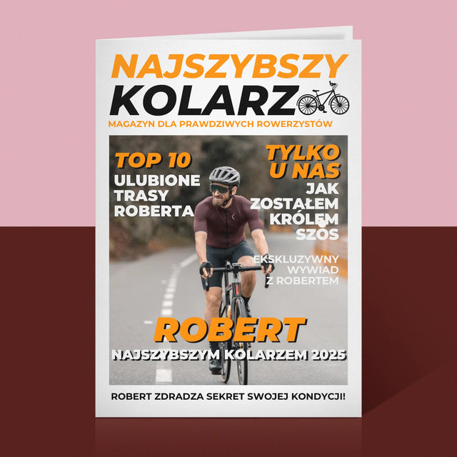 Okładka Magazynu: Najszybszy Kolarz - Kartka z Życzeniami