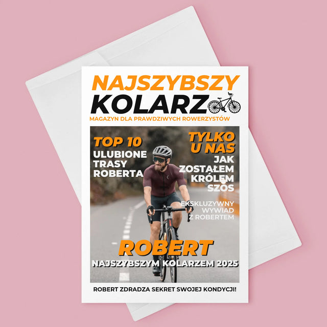 Okładka Magazynu: Najszybszy Kolarz - Kartka z Życzeniami