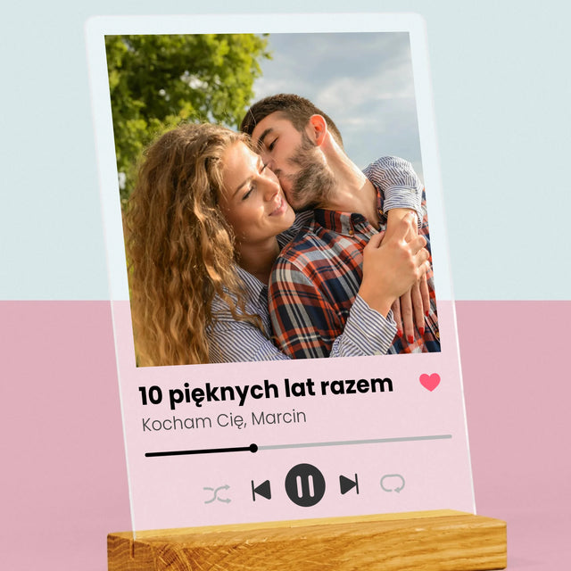 Zdjęcie I Podpis: Spotify Na Rocznicę - Wydruk Na Szkle Akrylowym
