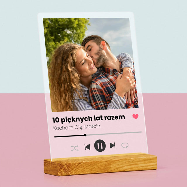 Zdjęcie I Podpis: Spotify Na Rocznicę - Wydruk Na Szkle Akrylowym