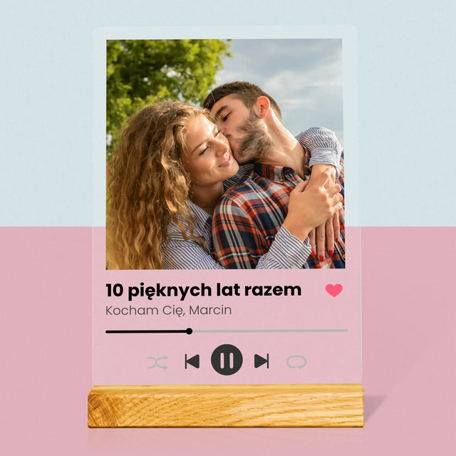 Zdjęcie I Podpis: Spotify Na Rocznicę - Wydruk Na Szkle Akrylowym