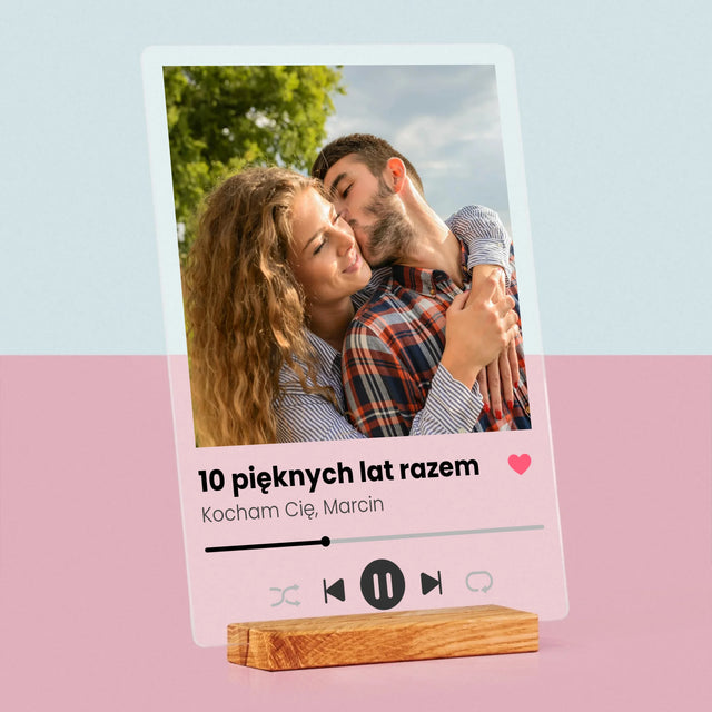 Zdjęcie I Podpis: Spotify Na Rocznicę - Wydruk Na Szkle Akrylowym