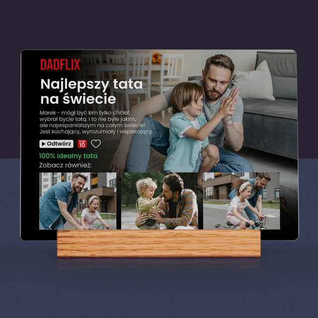 Fotokolaż: Plakat Netflix Dla Taty - Wydruk Na Szkle Akrylowym