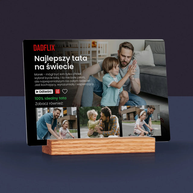 Fotokolaż: Plakat Netflix Dla Taty - Wydruk Na Szkle Akrylowym