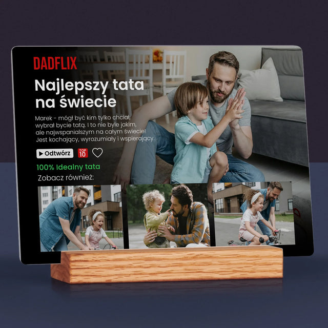 Fotokolaż: Plakat Netflix Dla Taty - Wydruk Na Szkle Akrylowym