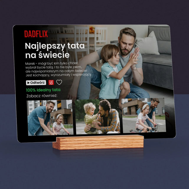 Fotokolaż: Plakat Netflix Dla Taty - Wydruk Na Szkle Akrylowym