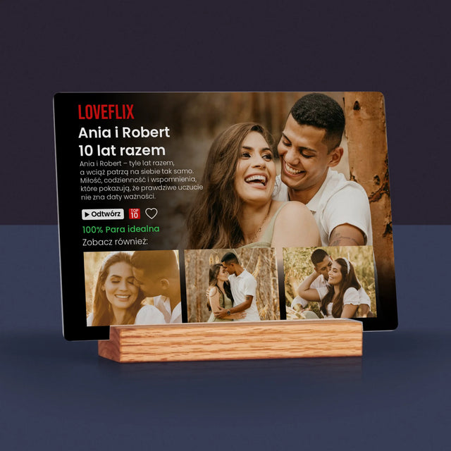 Fotokolaż: Plakat Netflix Film Rocznicowy - Wydruk Na Szkle Akrylowym