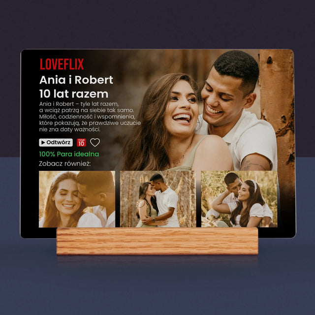 Fotokolaż: Plakat Netflix Film Rocznicowy - Wydruk Na Szkle Akrylowym