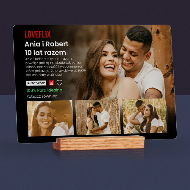 Fotokolaż: Plakat Netflix Film Rocznicowy - Wydruk Na Szkle Akrylowym