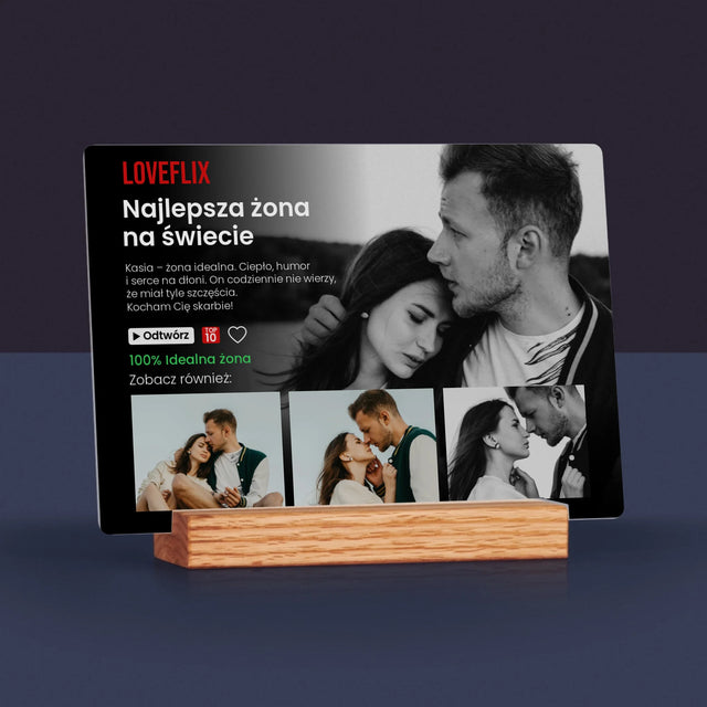 Fotokolaż: Plakat Netflix Dla Żony - Wydruk Na Szkle Akrylowym